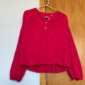 Gap pink flannel Henley